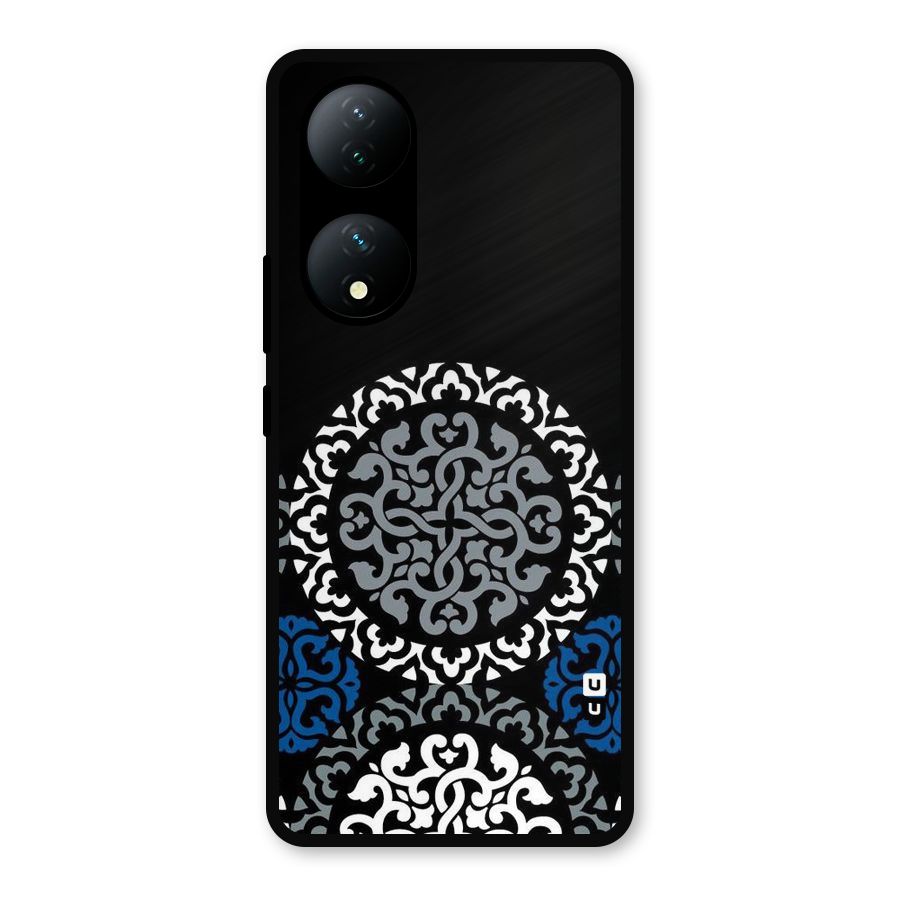 Mandala Circle Pattern Metal Back Case for Vivo Y100a