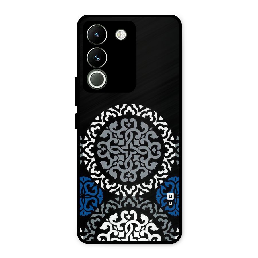 Mandala Circle Pattern Metal Back Case for Vivo Y200