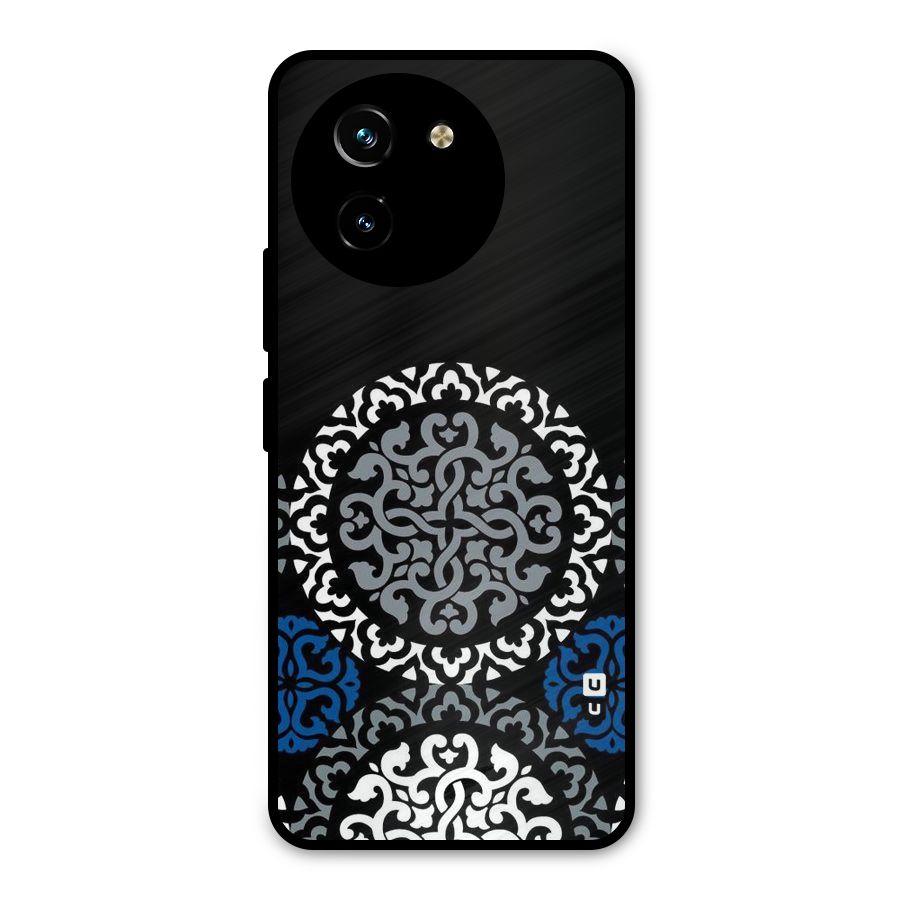 Mandala Circle Pattern Metal Back Case for Vivo Y200i