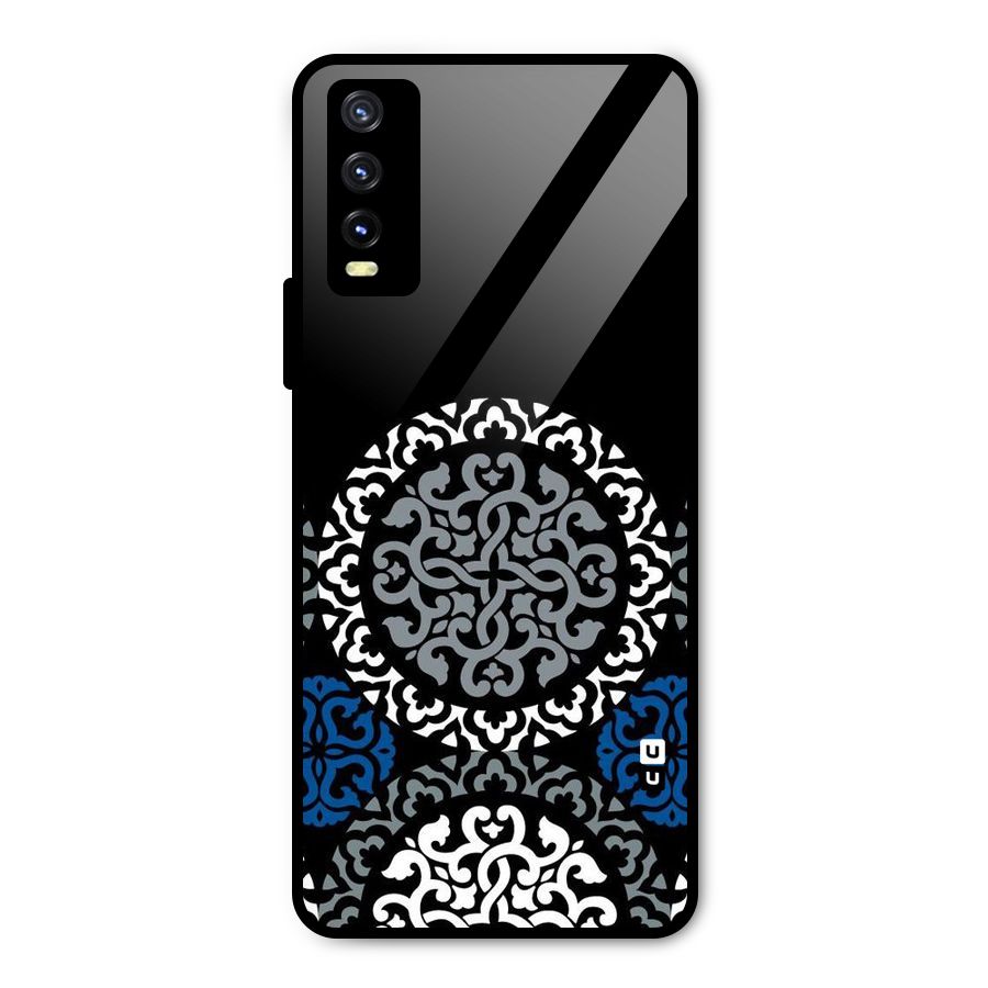 Mandala Circle Pattern Metal Back Case for Vivo Y20t