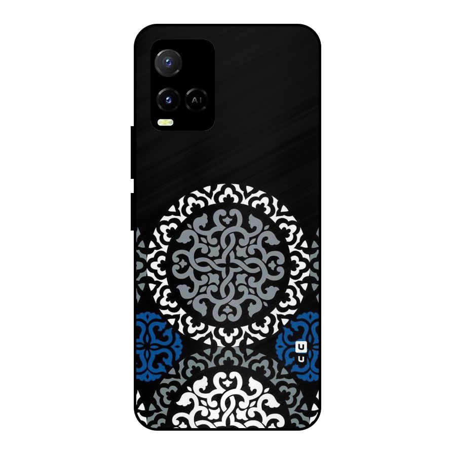 Mandala Circle Pattern Metal Back Case for Vivo Y21