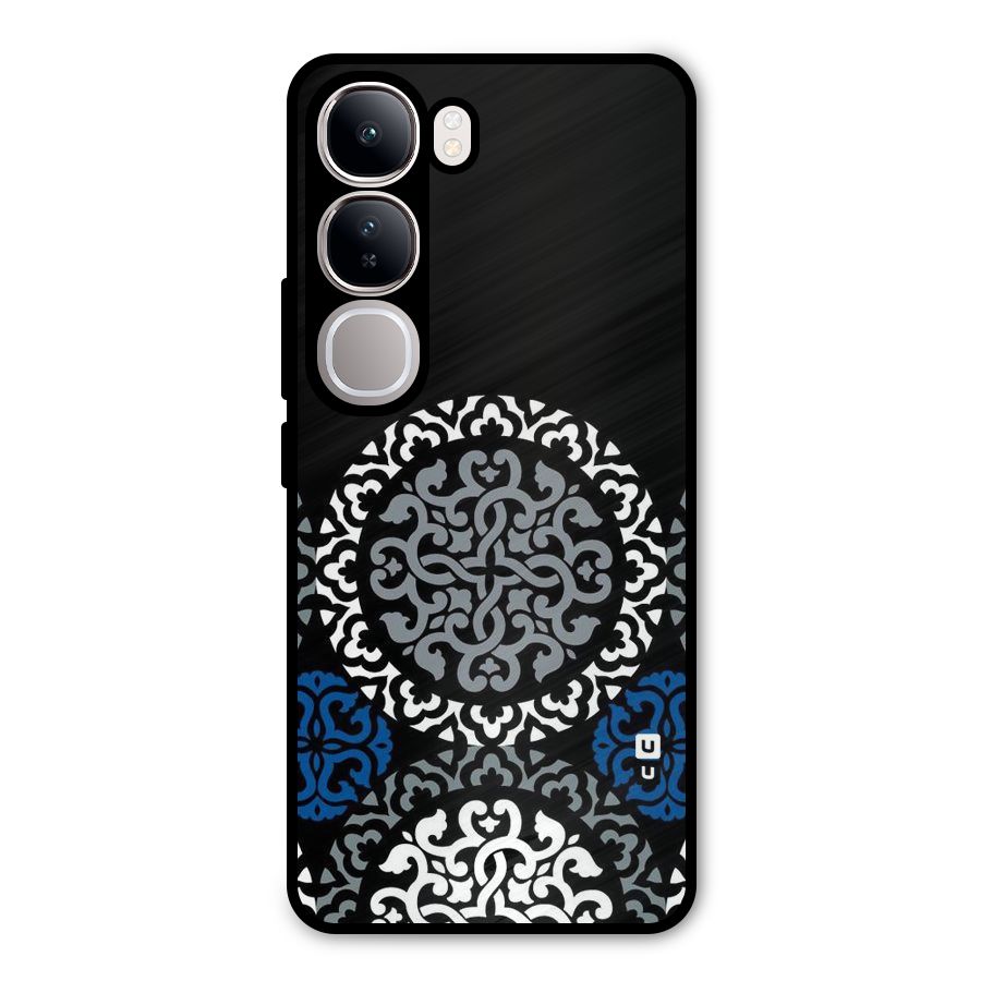 Mandala Circle Pattern Metal Back Case for Vivo Y300