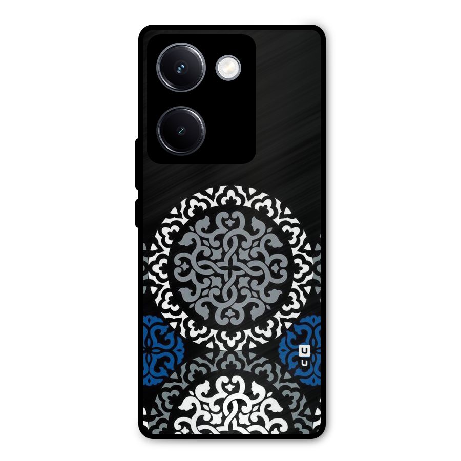 Mandala Circle Pattern Metal Back Case for Vivo Y300 Plus