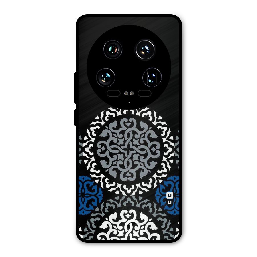 Mandala Circle Pattern Metal Back Case for Xiaomi 14 Ultra