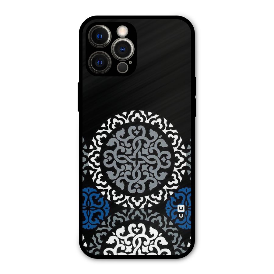 Mandala Circle Pattern Metal Back Case for iPhone 12 Pro Max