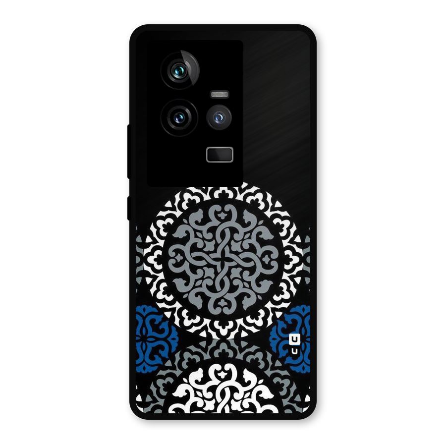 Mandala Circle Pattern Metal Back Case for iQOO 11 5G