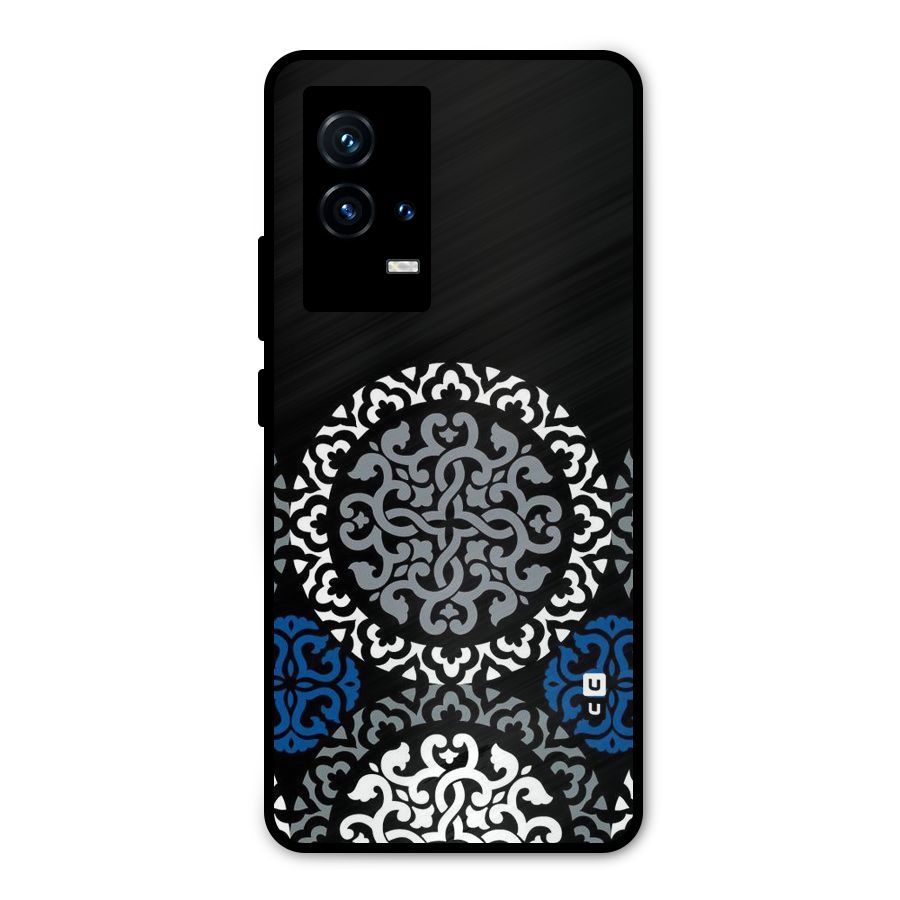 Mandala Circle Pattern Metal Back Case for iQOO 9 5G