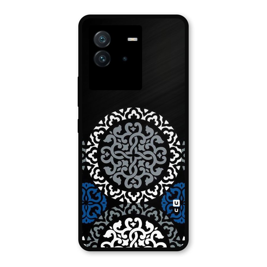 Mandala Circle Pattern Metal Back Case for iQOO Neo 6 5G