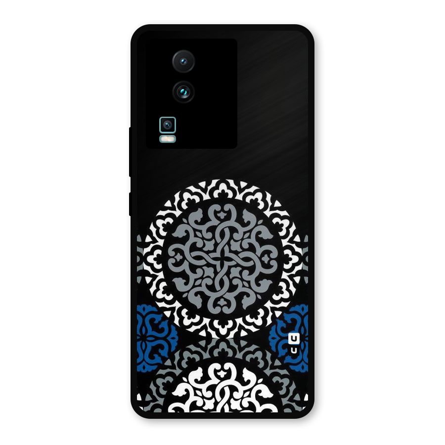 Mandala Circle Pattern Metal Back Case for iQOO Neo 7