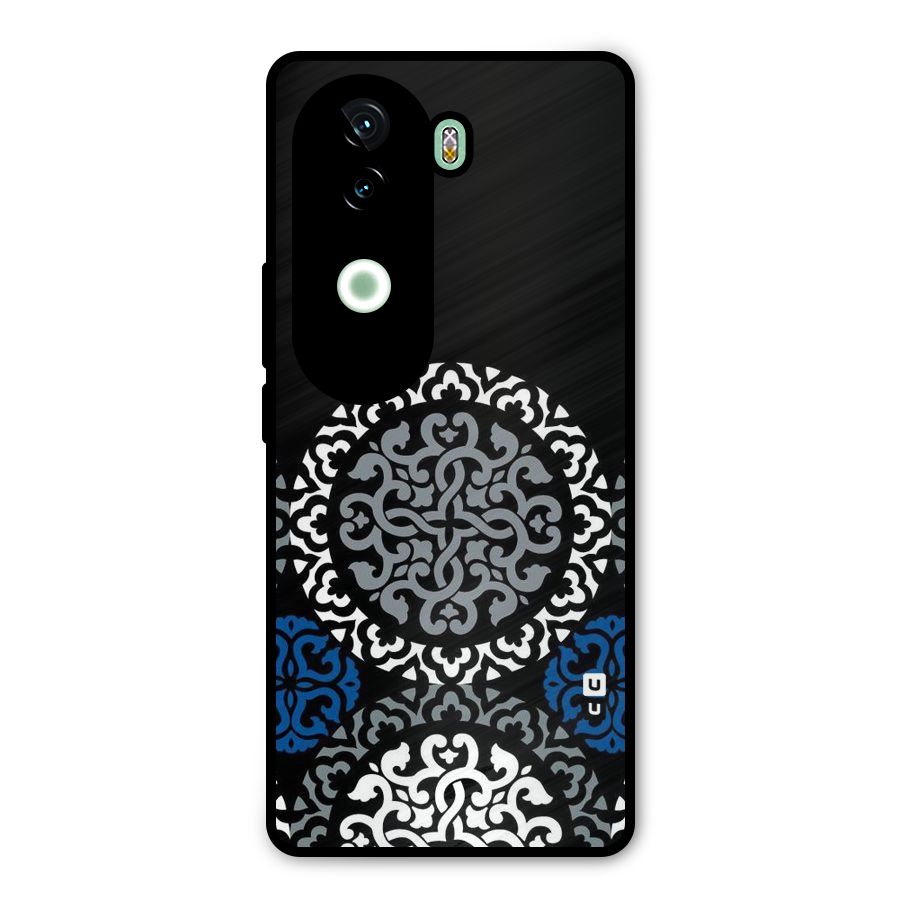 Mandala Circle Pattern Metal Back Case for iQOO Z9s