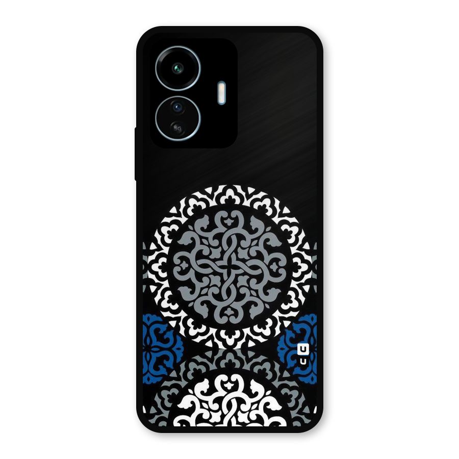 Mandala Circle Pattern Metal Back Case for vivo iQOO Z6 Lite 5G