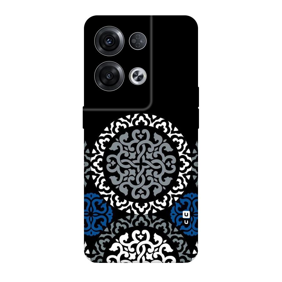 Mandala Circle Pattern Original Polycarbonate Back Case for Oppo Reno8 Pro 5G