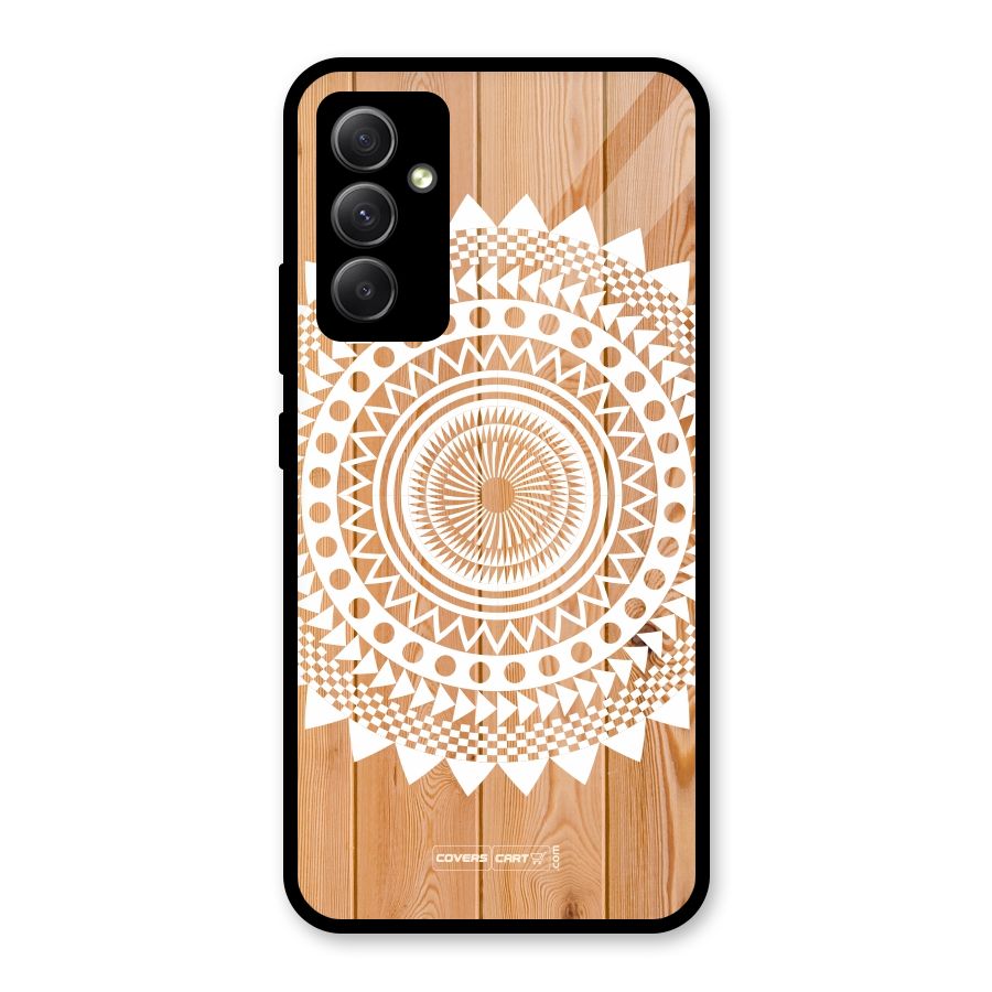 Mandala Design Glass Back Case for Galaxy A34
