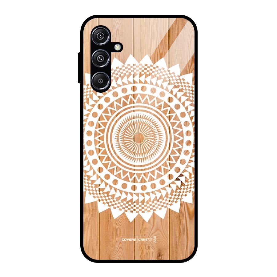 Mandala Design Glass Back Case for Galaxy M34 5G