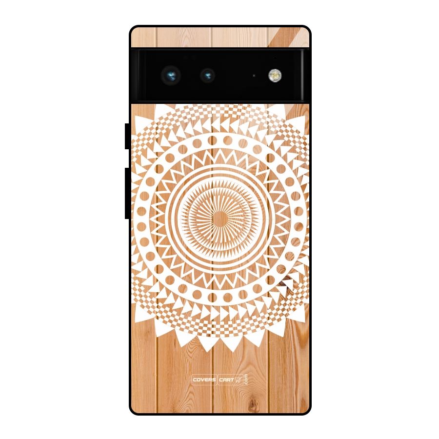 Mandala Design Glass Back Case for Google Pixel 6