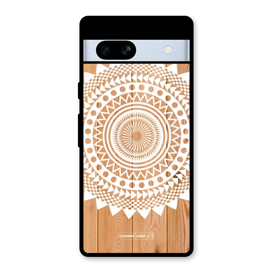 Mandala Design Glass Back Case for Google Pixel 7a