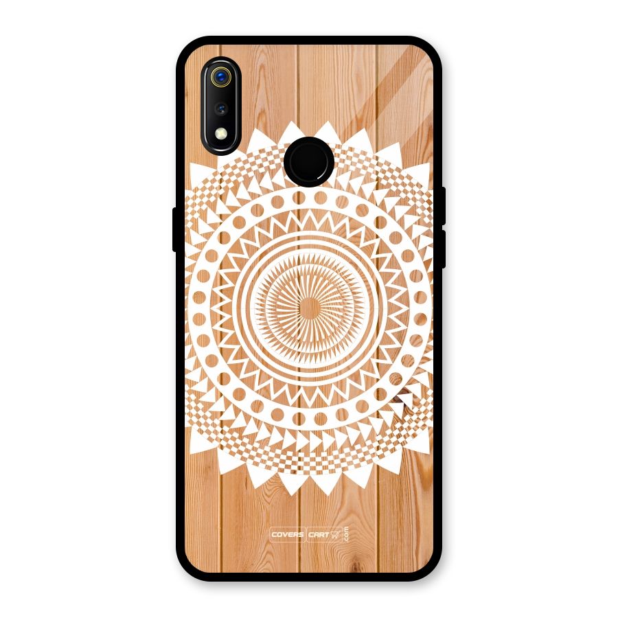 Mandala Design Glass Back Case for Realme 3i