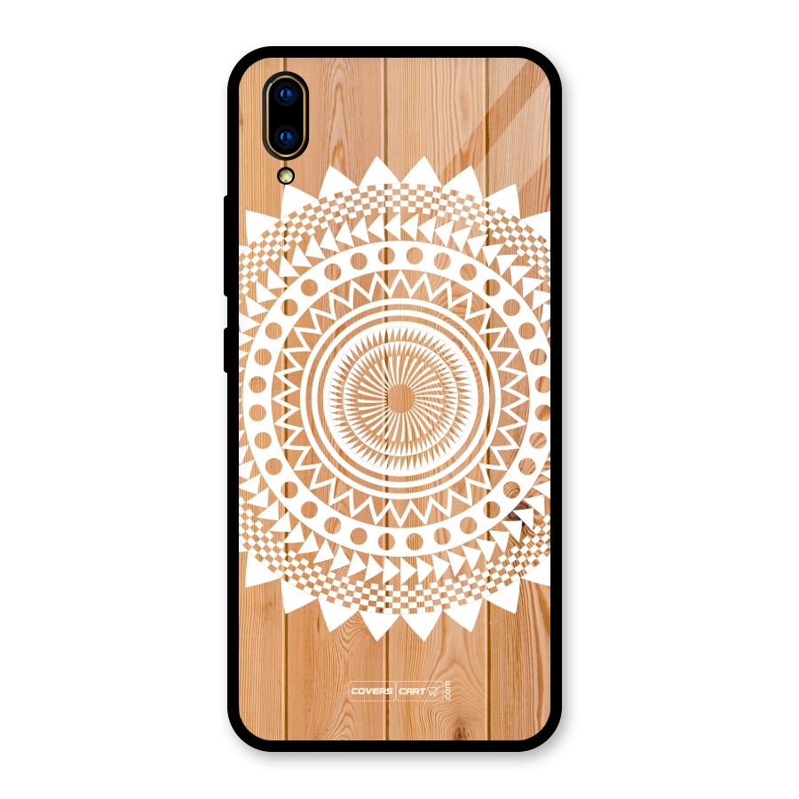 Mandala Design Glass Back Case for Vivo V11 Pro