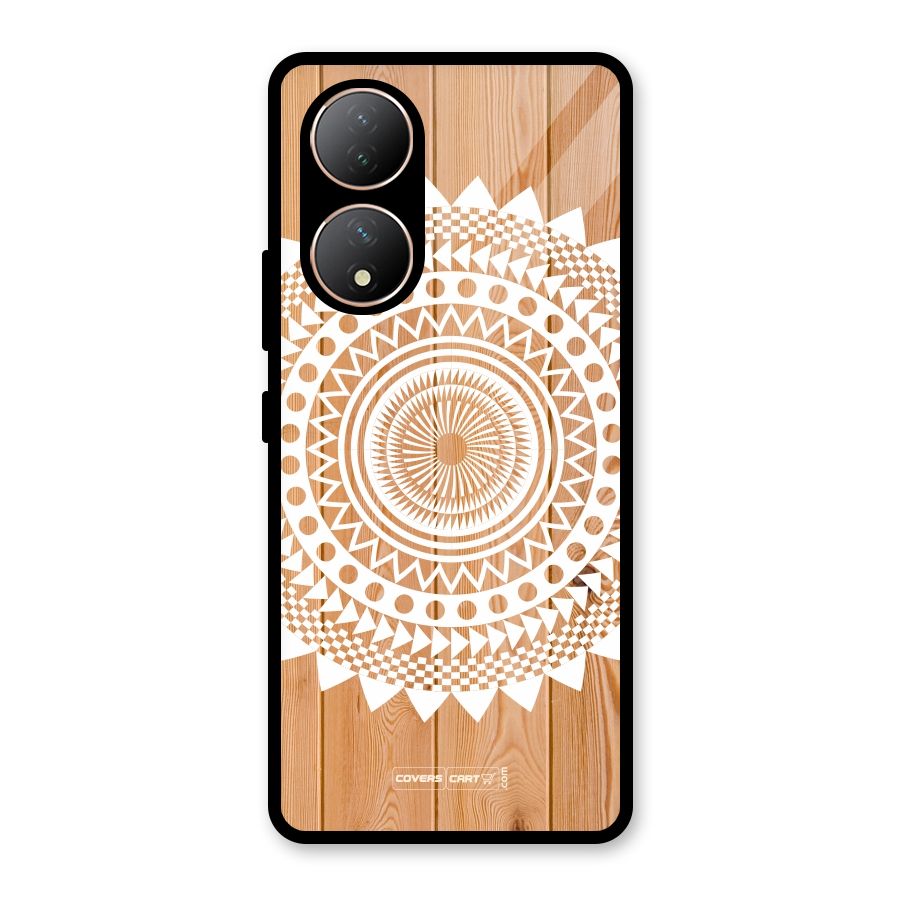 Mandala Design Glass Back Case for Vivo Y100A