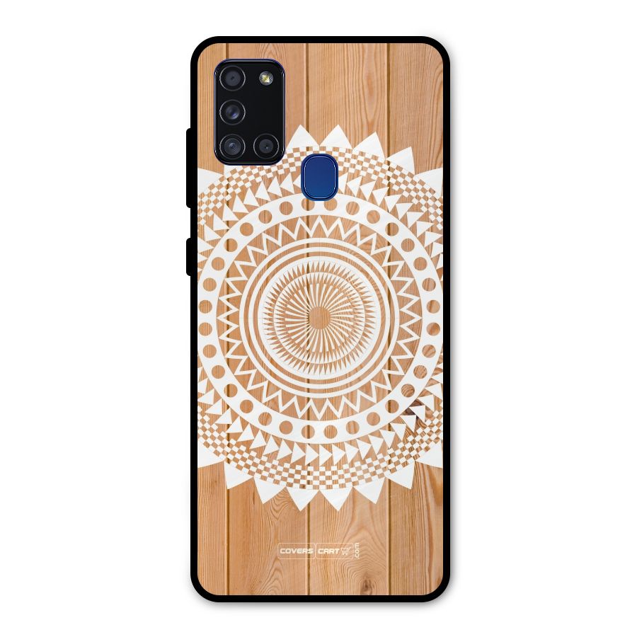 Mandala Design Metal Back Case for Galaxy A21s