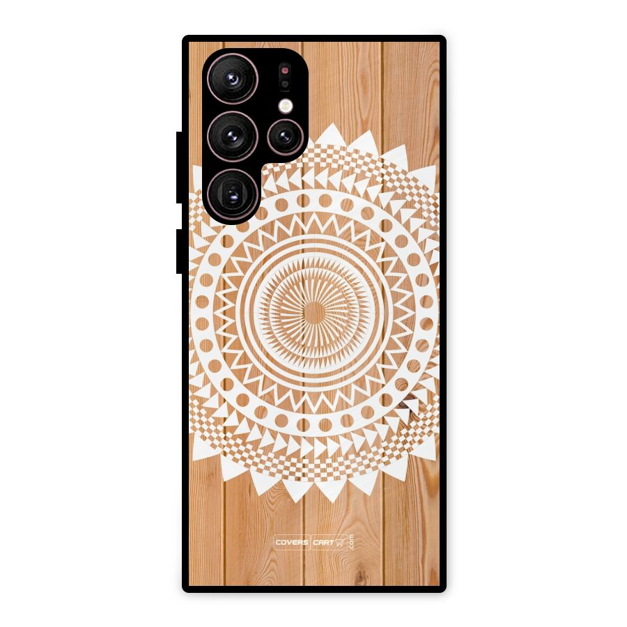 Mandala Design Metal Back Case for Galaxy S22 Ultra 5G