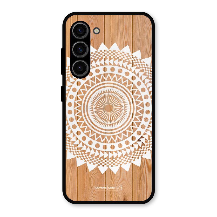 Mandala Design Metal Back Case for Galaxy S23
