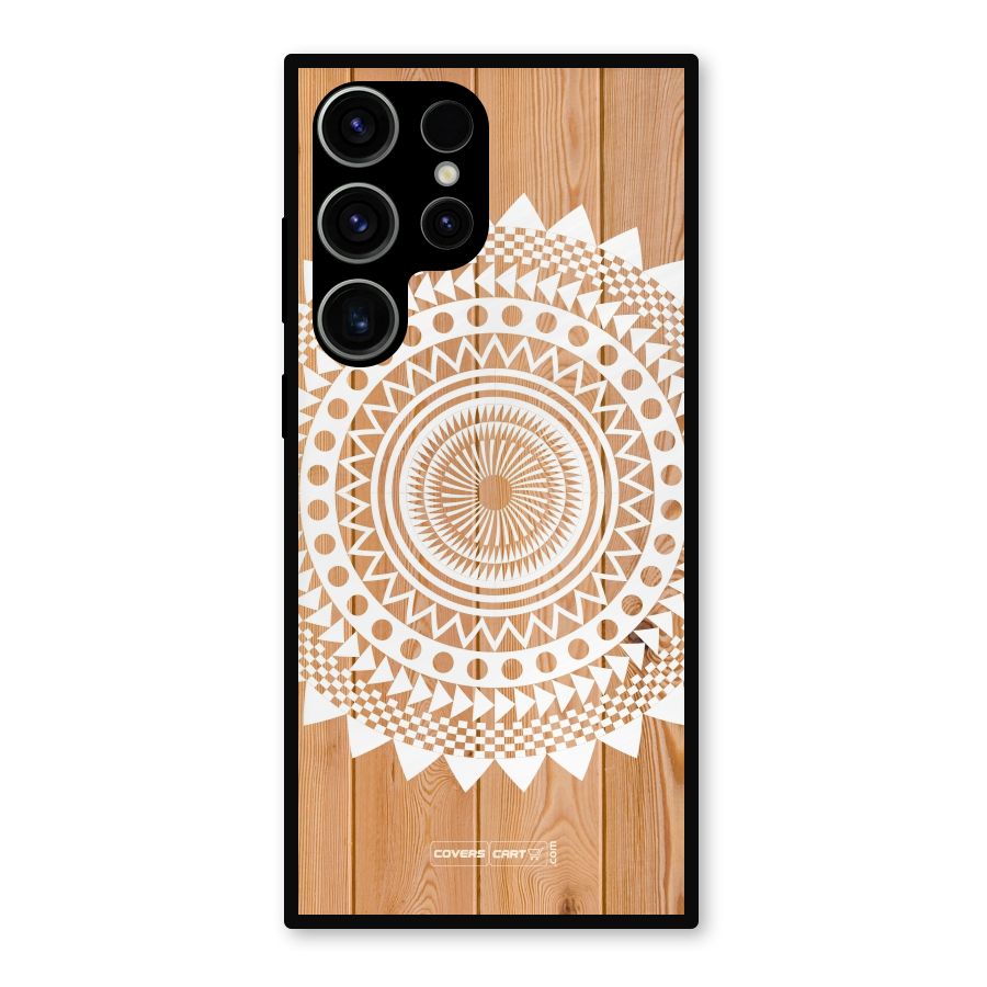 Mandala Design Metal Back Case for Galaxy S23 Ultra