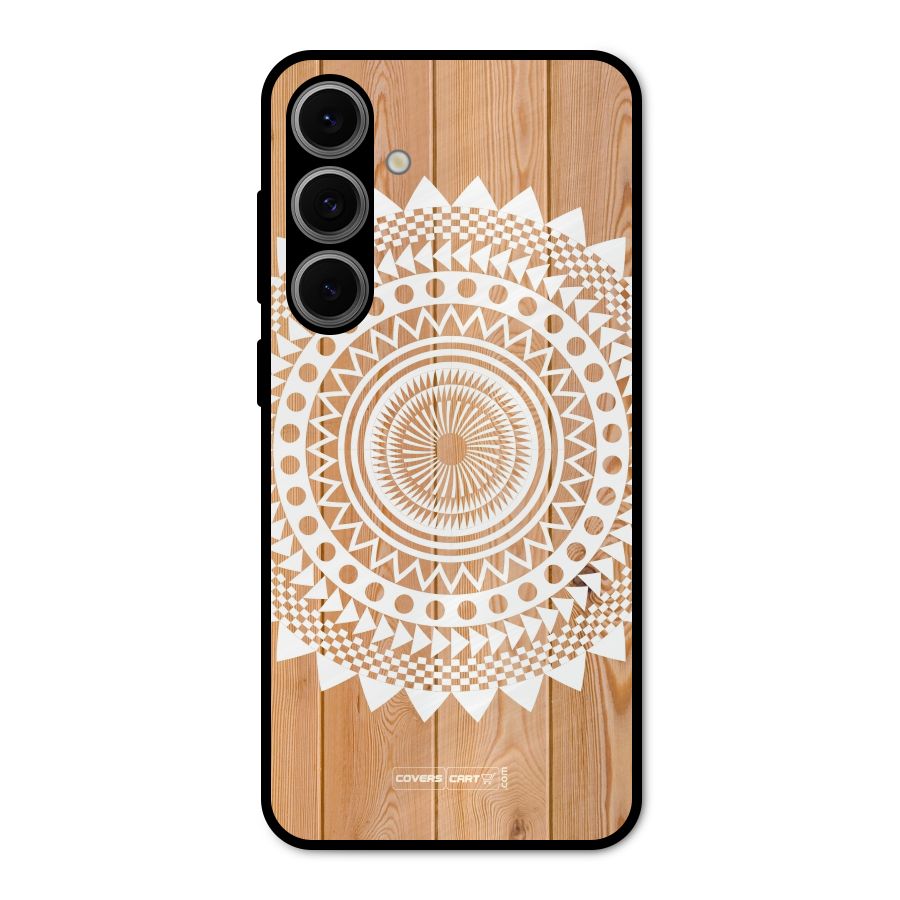Mandala Design Metal Back Case for Galaxy S24 FE