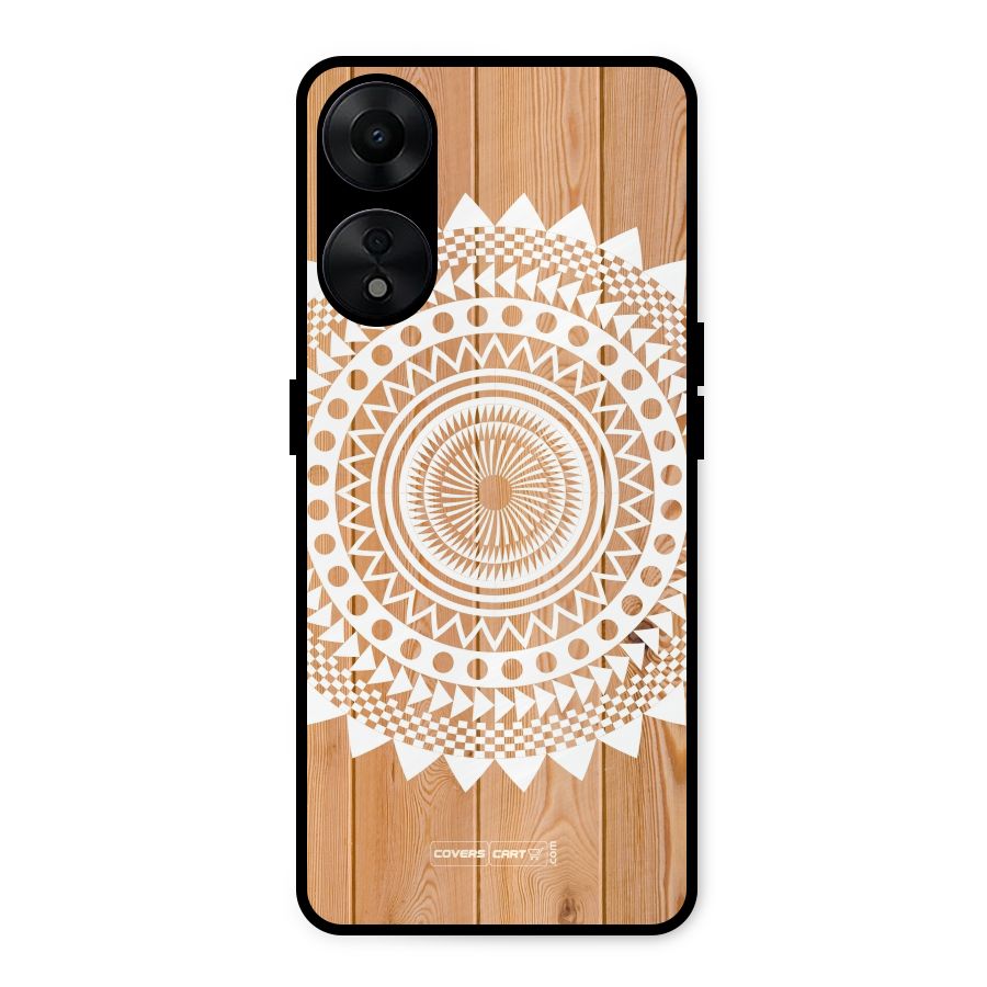Mandala Design Metal Back Case for Oppo A78 5G