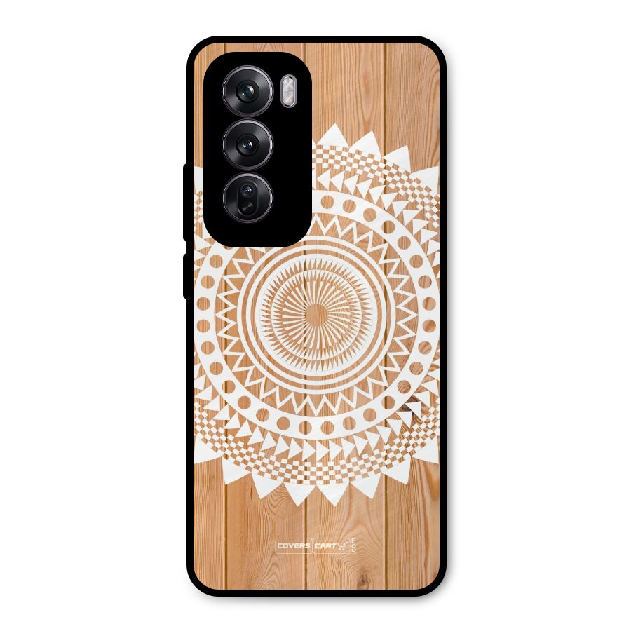 Mandala Design Metal Back Case for Oppo Reno12 Pro