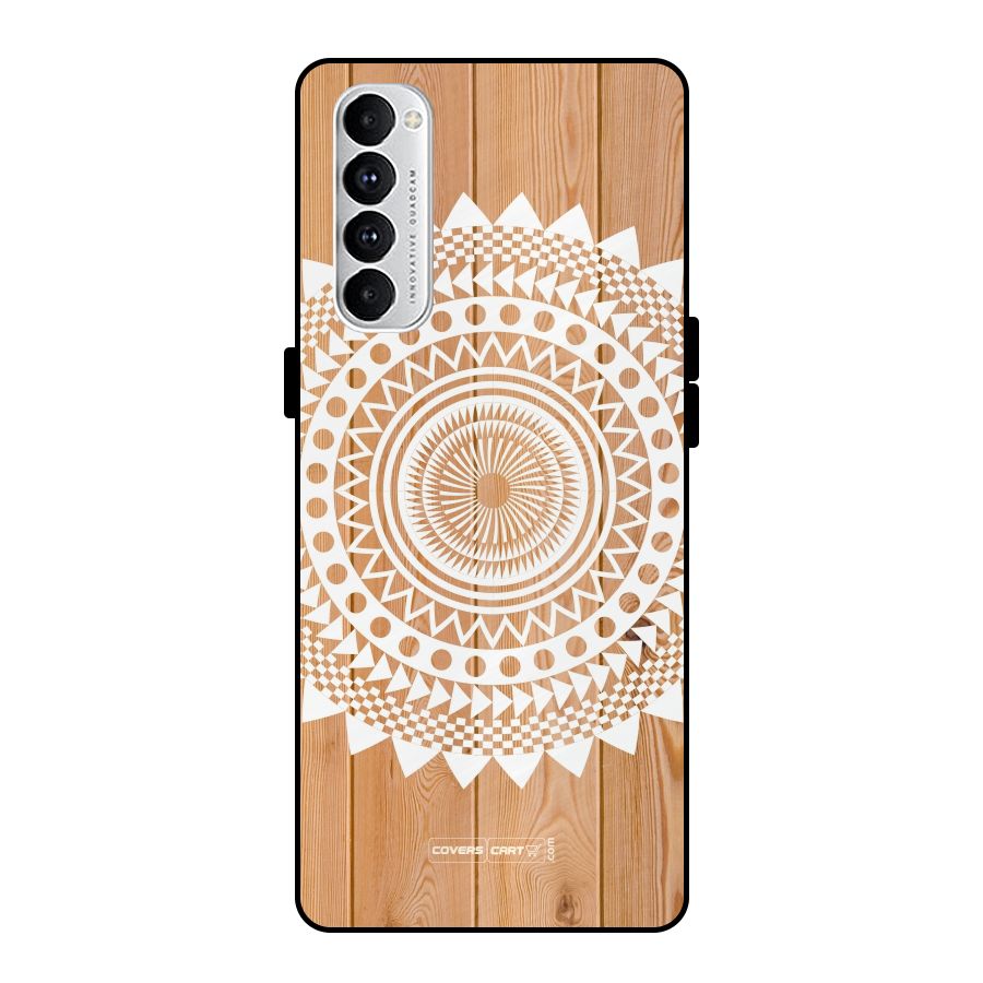 Mandala Design Metal Back Case for Oppo Reno4 Pro