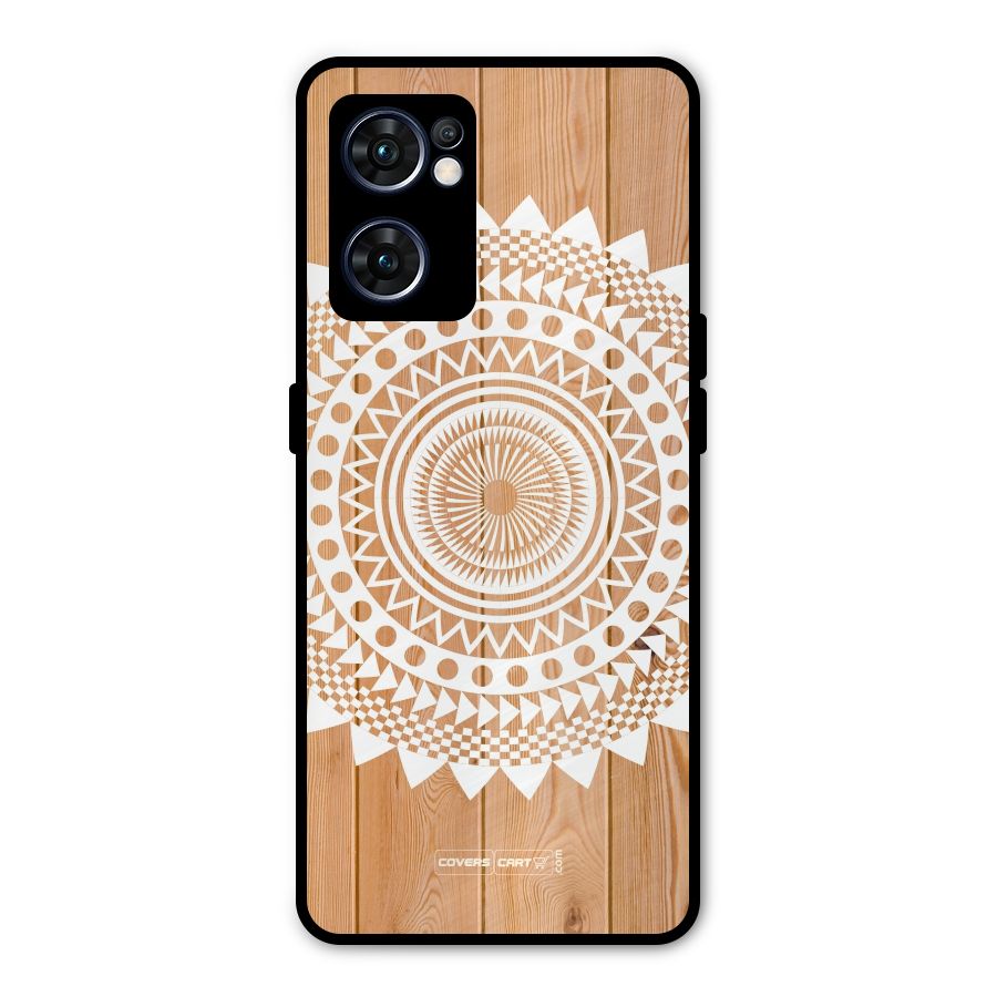 Mandala Design Metal Back Case for Oppo Reno7 5G