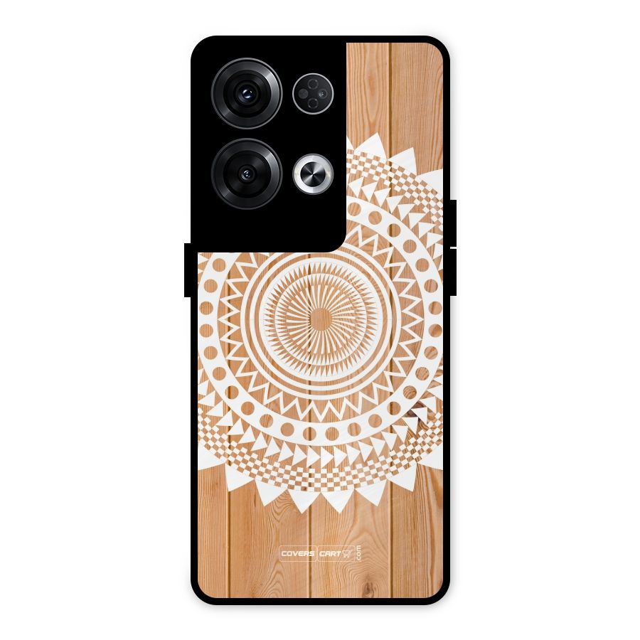 Mandala Design Metal Back Case for Oppo Reno8 Pro 5G