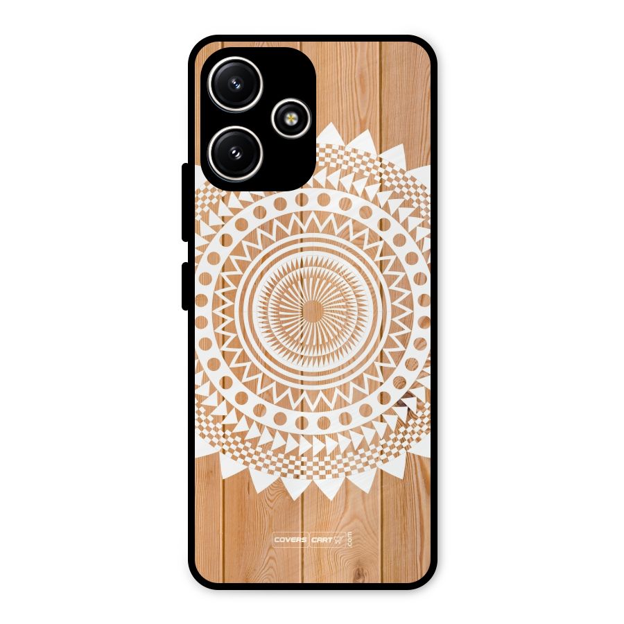 Mandala Design Metal Back Case for Poco M6 Pro