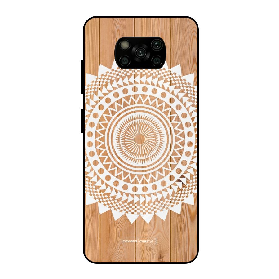 Mandala Design Metal Back Case for Poco X3