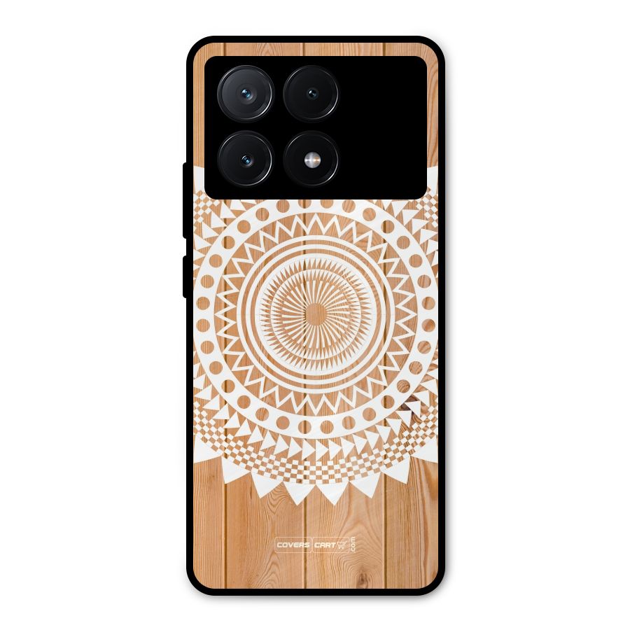 Mandala Design Metal Back Case for Poco X6 Pro