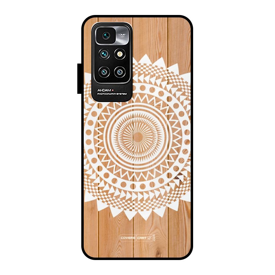 Mandala Design Metal Back Case for Redmi 10 Prime