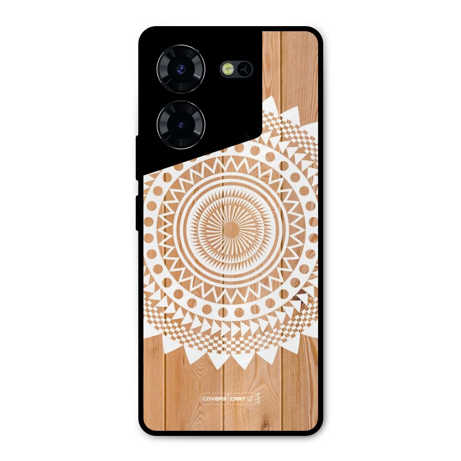 Mandala Design Metal Back Case for Tecno Pova 5 Pro 5G