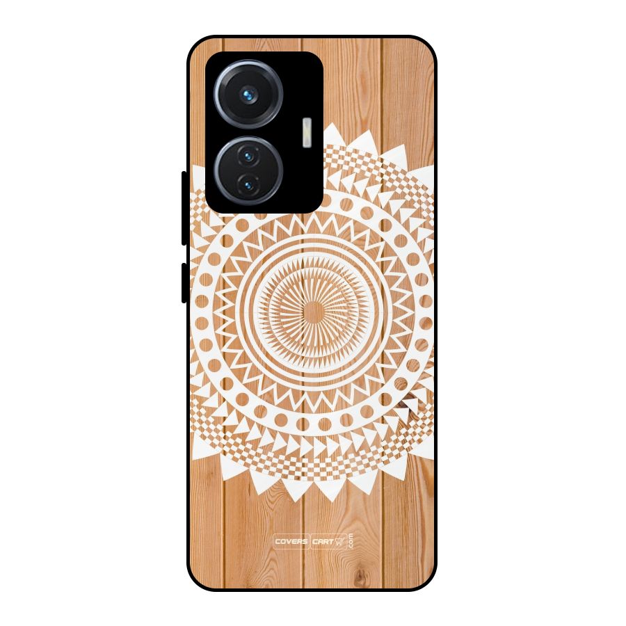 Mandala Design Metal Back Case for Vivo T1 44W