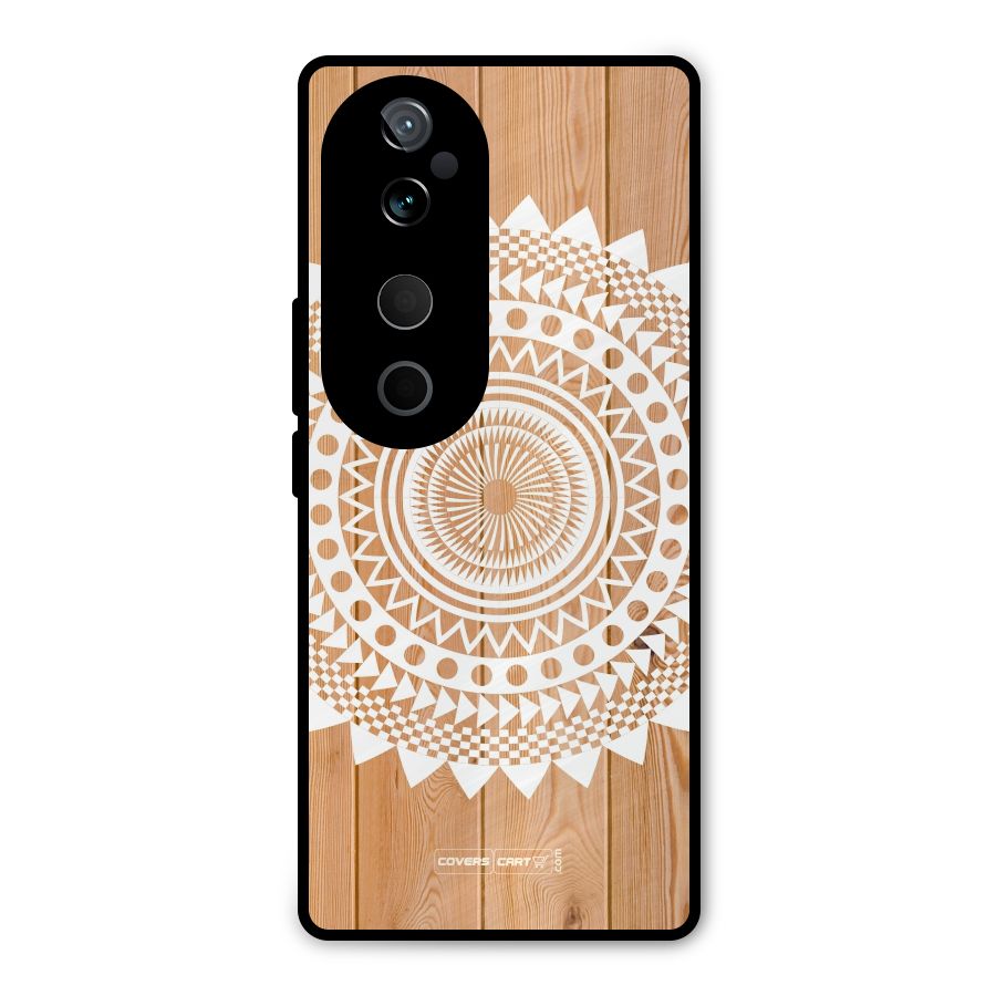 Mandala Design Metal Back Case for Vivo T3 Ultra