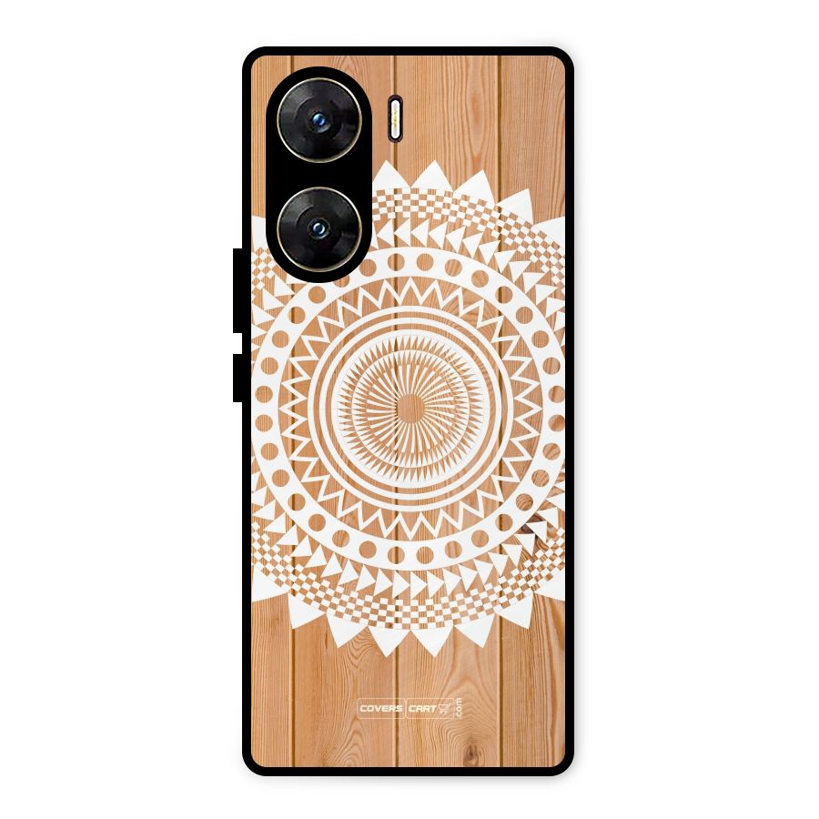 Mandala Design Metal Back Case for Vivo V29e