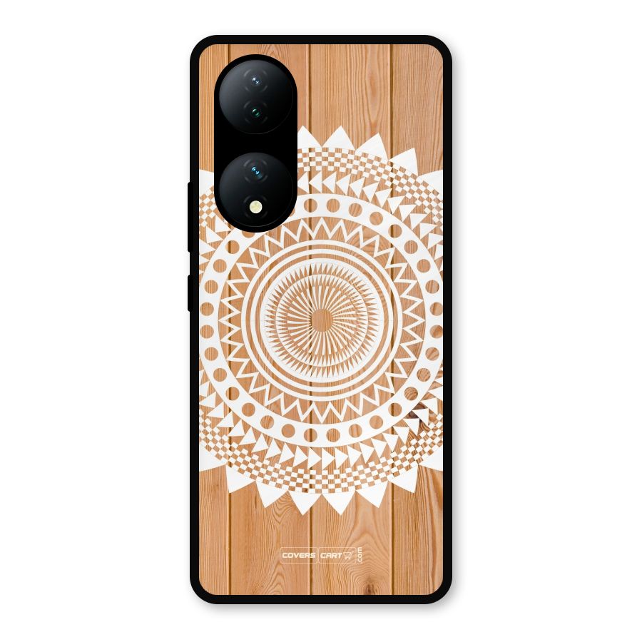 Mandala Design Metal Back Case for Vivo Y100a