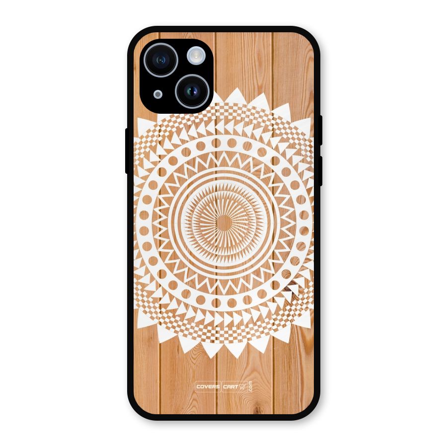 Mandala Design Metal Back Case for iPhone 14