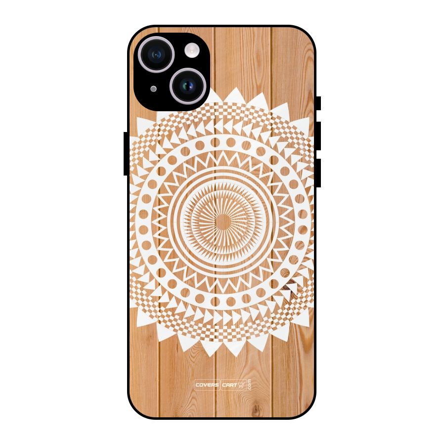 Mandala Design Metal Back Case for iPhone 14 Plus