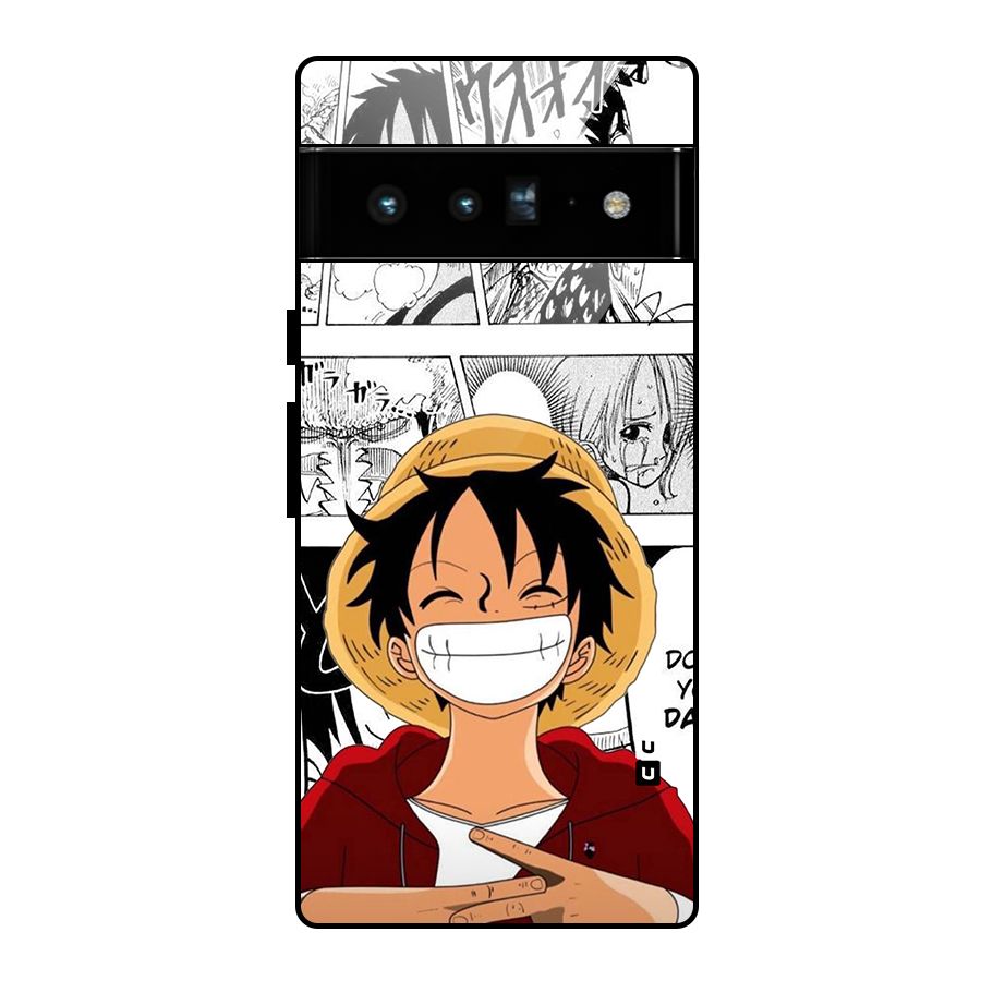 Manga Style Luffy Glass Back Case for Google Pixel 6 Pro
