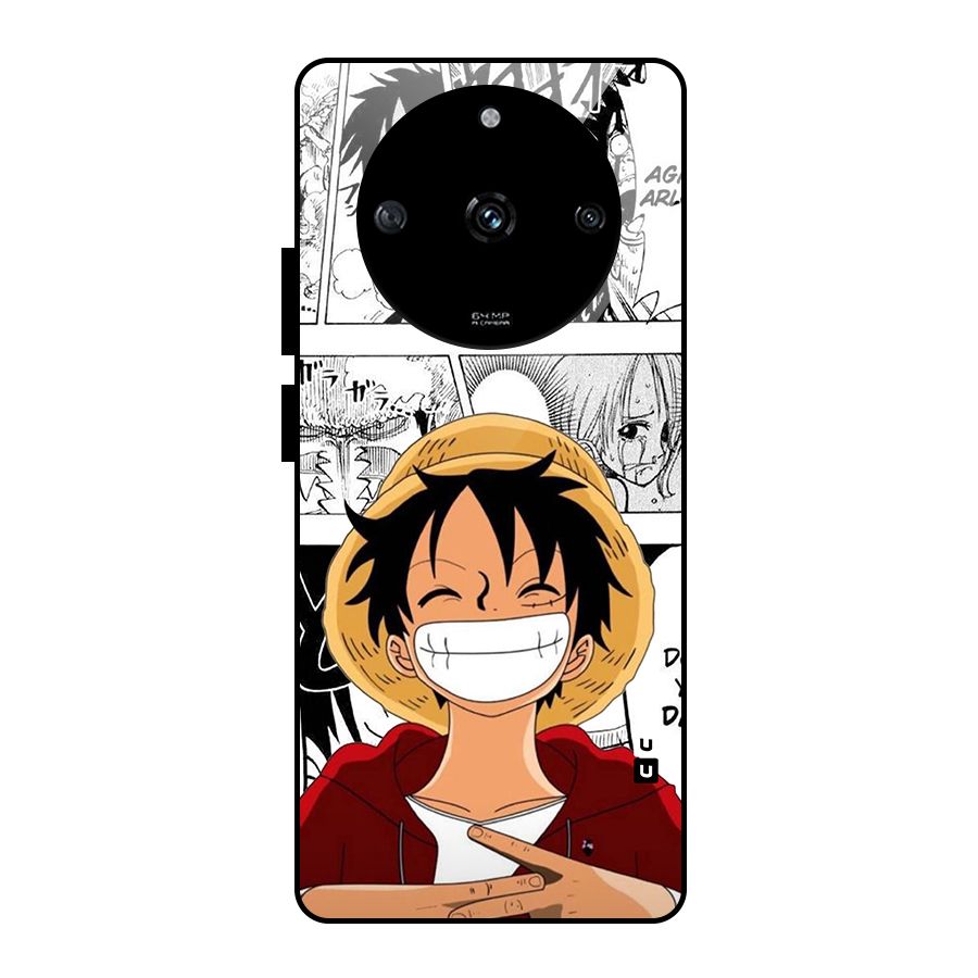 Manga Style Luffy Glass Back Case for Realme Narzo 60 5G