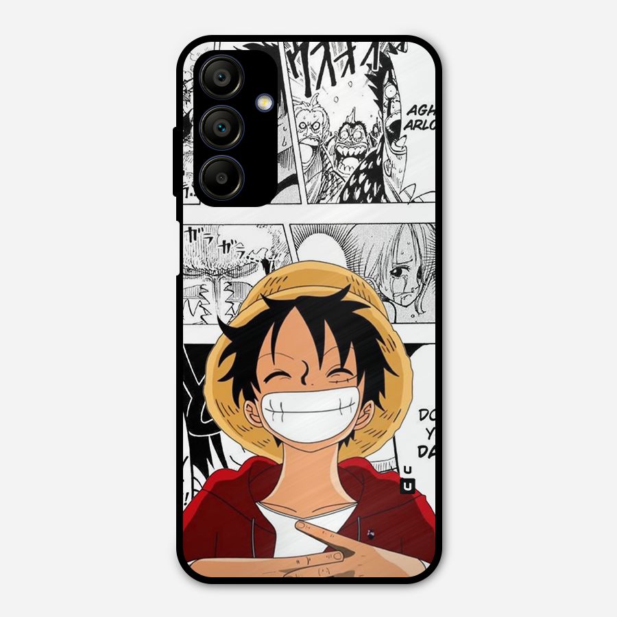 Manga Style Luffy Metal Back Case for Galaxy A15 5G