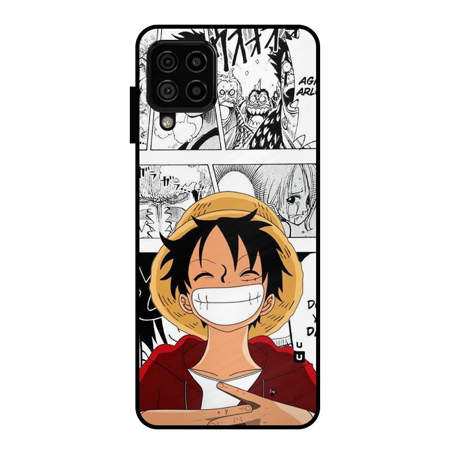 Manga Style Luffy Metal Back Case for Galaxy A22 4G