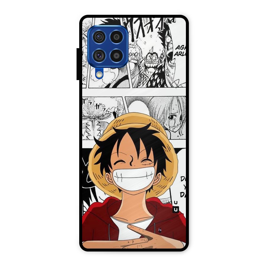 Manga Style Luffy Metal Back Case for Galaxy F62