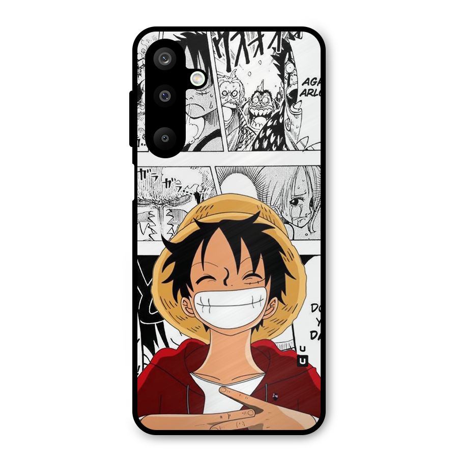Manga Style Luffy Metal Back Case for Galaxy M16